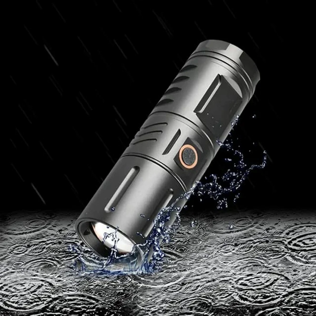 RECHARGEABLE LED TORCH LIGHT, WATERPROOF STRONG LED FLASHLIGHT WITH POWER BANK