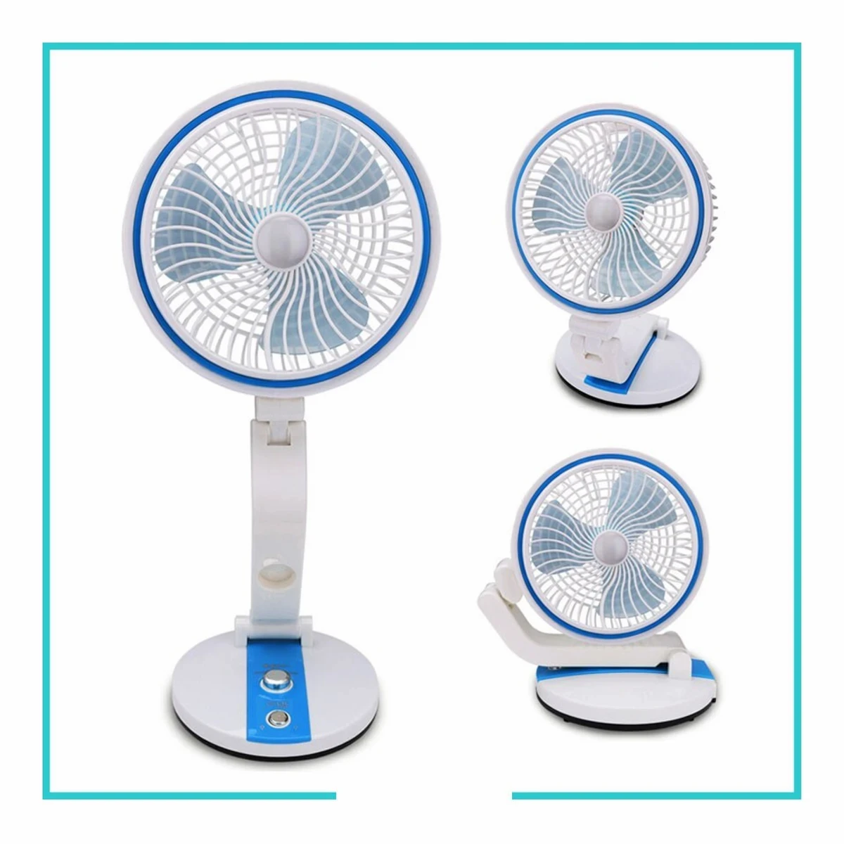 RECHARGEABLE & FOLDABLE FAN WITH LIGHT