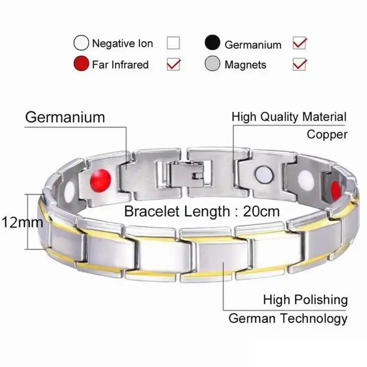 Neodymium অরজিনাল ম্যাগনেটিক ব্রেসলেট - Image 3